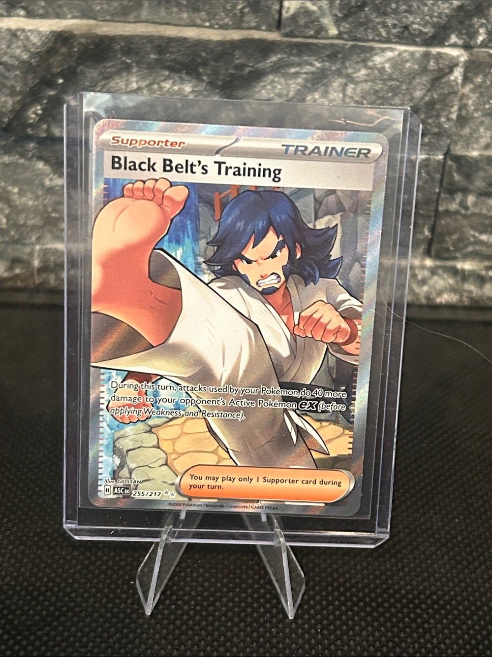 Pokemon Black Belt’s Training 255/217 Full Art Trainer Holo from Ascended Heroes